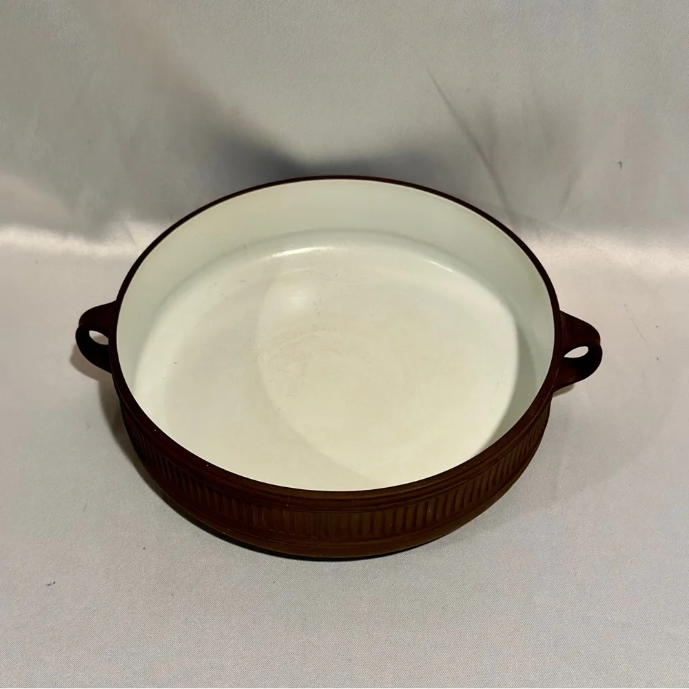 Vintage Dansk Brown Ceramic Baking Dish IHQ Designs Denmark 10.5” Diameter